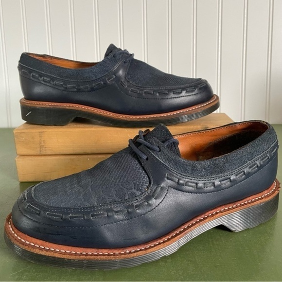 Dr. Martens x Agyness Deyn AGGY BLUCHER in Navy Leather - Picture 3 of 13